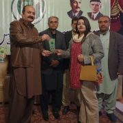 Team Receiving an appreciation award from Rana Mashhood Ahmad Khan Chairman CMYMC.